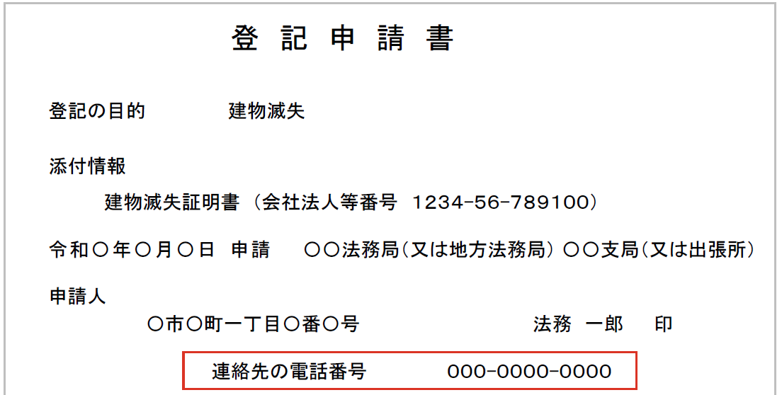 連絡先の電話番号の書き方